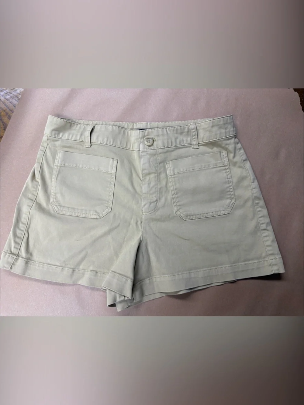 J. Crew Light Beige Flat-Front Cotton Shorts